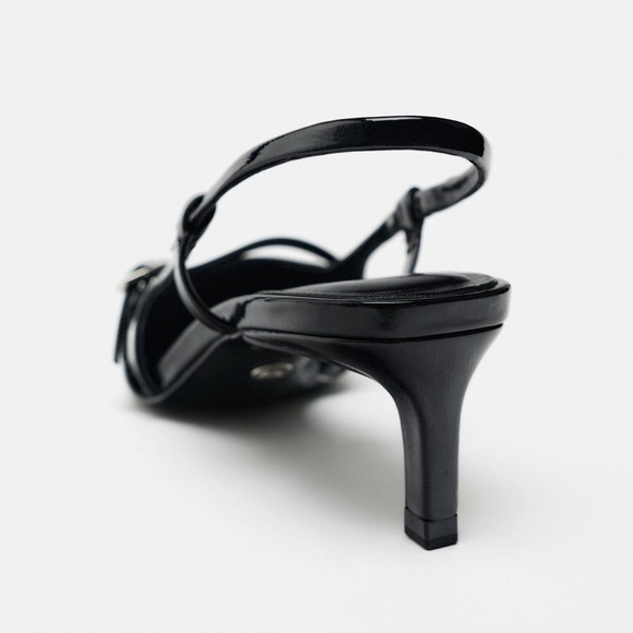 ZARA BUCKLED STRAP SLINGBACK SHOES - Picture 3 of 5